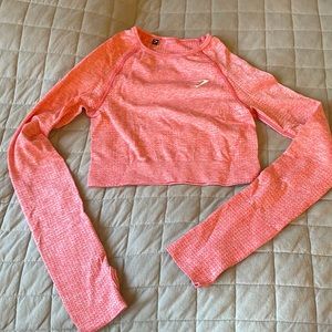 Bright pink long sleeve top from gymshark size small
